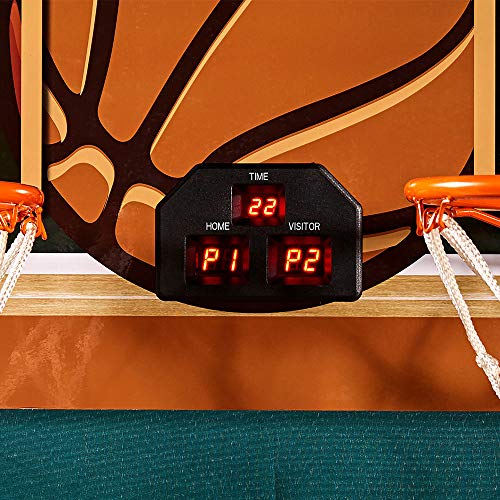 Lancaster EZ-Fold Indoor Basketball Hoop Shooting Arcade Game Set w/Basketballs