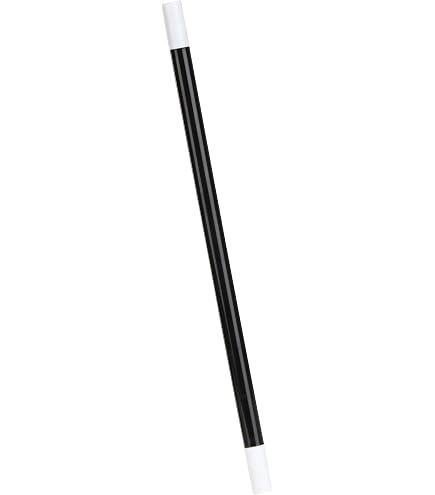 12 Varitas Mágicas Saltarinas De Mago – Plástico PP En Blanco Y Negro – 24.5 Cm – Accesorios Para Halloween, Fiestas Temáticas Y Shows De Magia – Regalo Para Aprendices De Hechicero