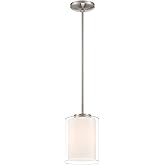 Access Lighting 28109-BS/CLOP Seville Pendant, 1-Light 60 Watts, Brushed Steel