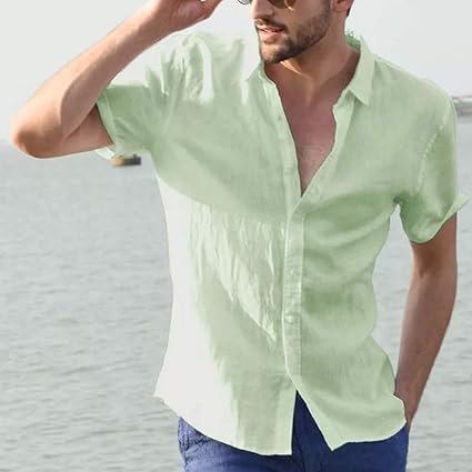 Amazon Co Jp メンズカジュアルシャツコットンリネンソリッド半袖tシャツスリムフィットはブラウスは通気性夏のビーチメンズファッショントップクールトップス Xl ホーム キッチン Amazon Co Jp メンズカジュアルシャツコットンリネンソリッド半袖tシャツスリムフィットはブラウスは通気性夏のビーチメンズファッショントップクールトップス Xl ホーム キッチン