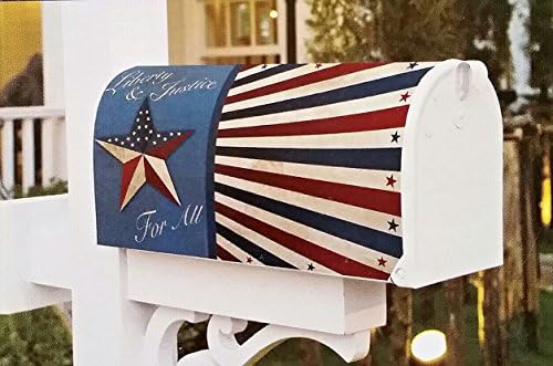 Americana Magnetic Mailbox Cover Rustic Patriotic Design (Design May Vary)