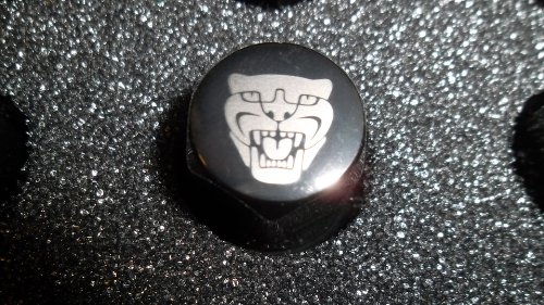 Jaguar OEM Accessory "Growler" Etched Black Lug Nut Set