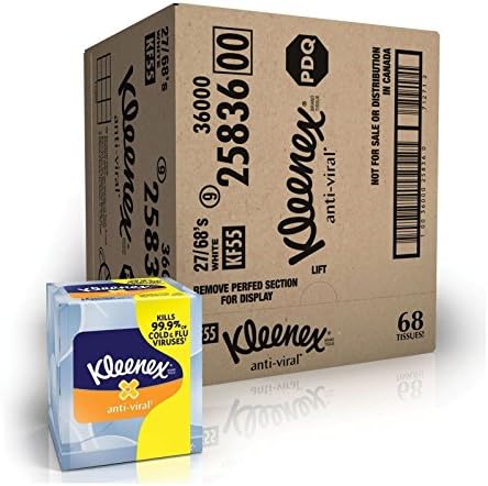 Doaaler(TM) Kleenex Anti Viral Facial Tissue 27 Boxes 68 Count Each White KIM25836CT New