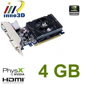 Inno3D Nvidia-Geforce GT 730 4GB DDR3 HDMI DVI VGA video-card PCI-express x16 graphics HD 1080P windows 8/7/vista/XP Click Here