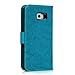 Galaxy S6 Edge Case - Mavis's Diary Premium Wallet PU Leather Fashion Embossed Floral Flip Folio Cover for Samsung Galaxy S6 Edge with Card Holders Hand Strap & Crystal Pen & Dust Plug - Blue
