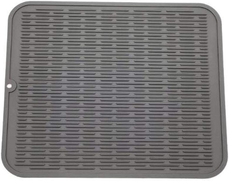 Onlyonehere 4050CM Large Multifunctional Silicone Drain Pad Kitchen Counter Drying Mat Silicone Dish Draining Mat for Hot Pots and Pans, Heat Resistant Trivet Non-Slip, BPA Free