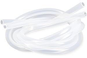 KELEPU Silicone Tube, 10ft Length Pure Food Grade Silicone Tubing, High Temp Flexible Hose for Home Brewing, Wine Making, Beer Line (Clear, 3/8" ID x 15/32" OD)