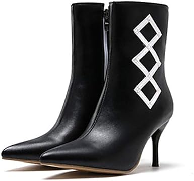 black calf boots with heel