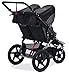 BOB Revolution Flex Duallie 2.0 Jogging Stroller - Up to 100 Pounds - UPF 50+ Canopy - Adjustable Handlebar, Black