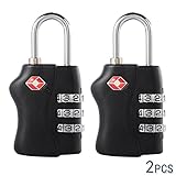 XCSOURCE 2pcs 3 Digit Combination Safe Travel Luggage Suitcase Code Lock (Black) HS206