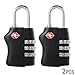 XCSOURCE 2pcs 3 Digit Combination Safe Travel Luggage Suitcase Code Lock (Black) HS206