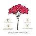 Febou Artificial Flowers, 50pcs Real Touch Artificial Roses Decoration DIY for Wedding Bridesmaid Bridal Bouquets Centerpieces, Party Decoration, Home Display, Office Decor (Standard Type, Deep Pink)