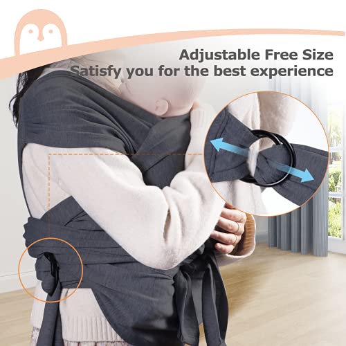 Momcozy Baby Wrap Carrier Slings, Easy to Wear Infant Carrier Slings