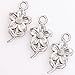 50pcs Vintage Silver a Flower Charms Findings