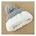 Super Warm Winter Thick Slouchy Snappy Knit Beanie Cap Hat (Grey)