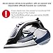 AICOK Steam Iron, 1400W Non-Stick Soleplate Iron, Variable Temperature and Steam Control, Anti-Drip, Rapid Heating, Black