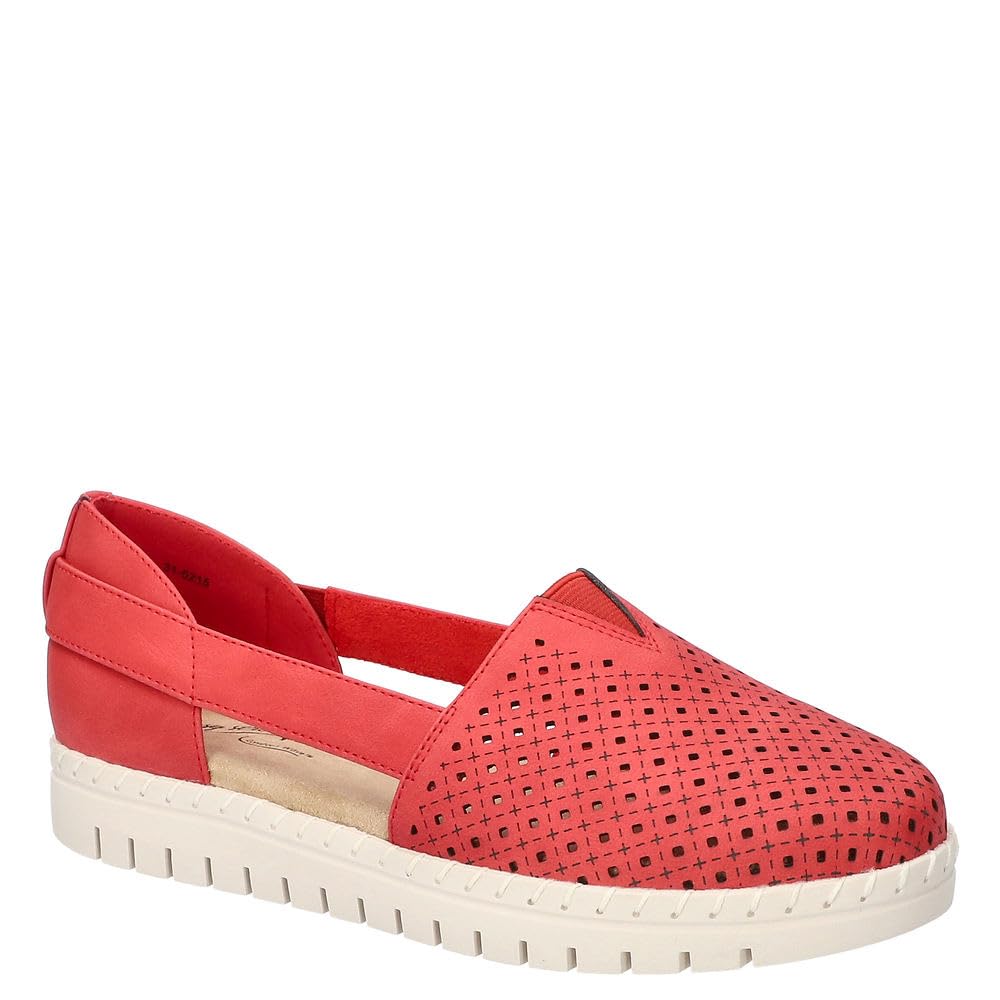 Easy Street Women’s Fedra Sneaker, Red, 7 X-Wide
