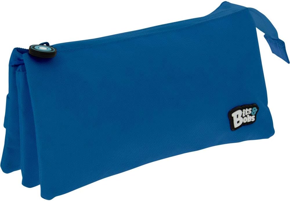 Grafoplás 37545430 School Case 3 Pockets, Blue, 23.5x12x14cm, Bits & Bobs, 23.5x12x14 cm