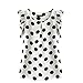 Shouhengda Women Chiffon Polka Dot Blouse Ruffle Sleeve Office Lady Shirts
