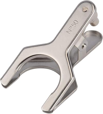 StonyLab Stainless Steel Spherical Pinch Clamp, Size 50 Joint Holder with Screw