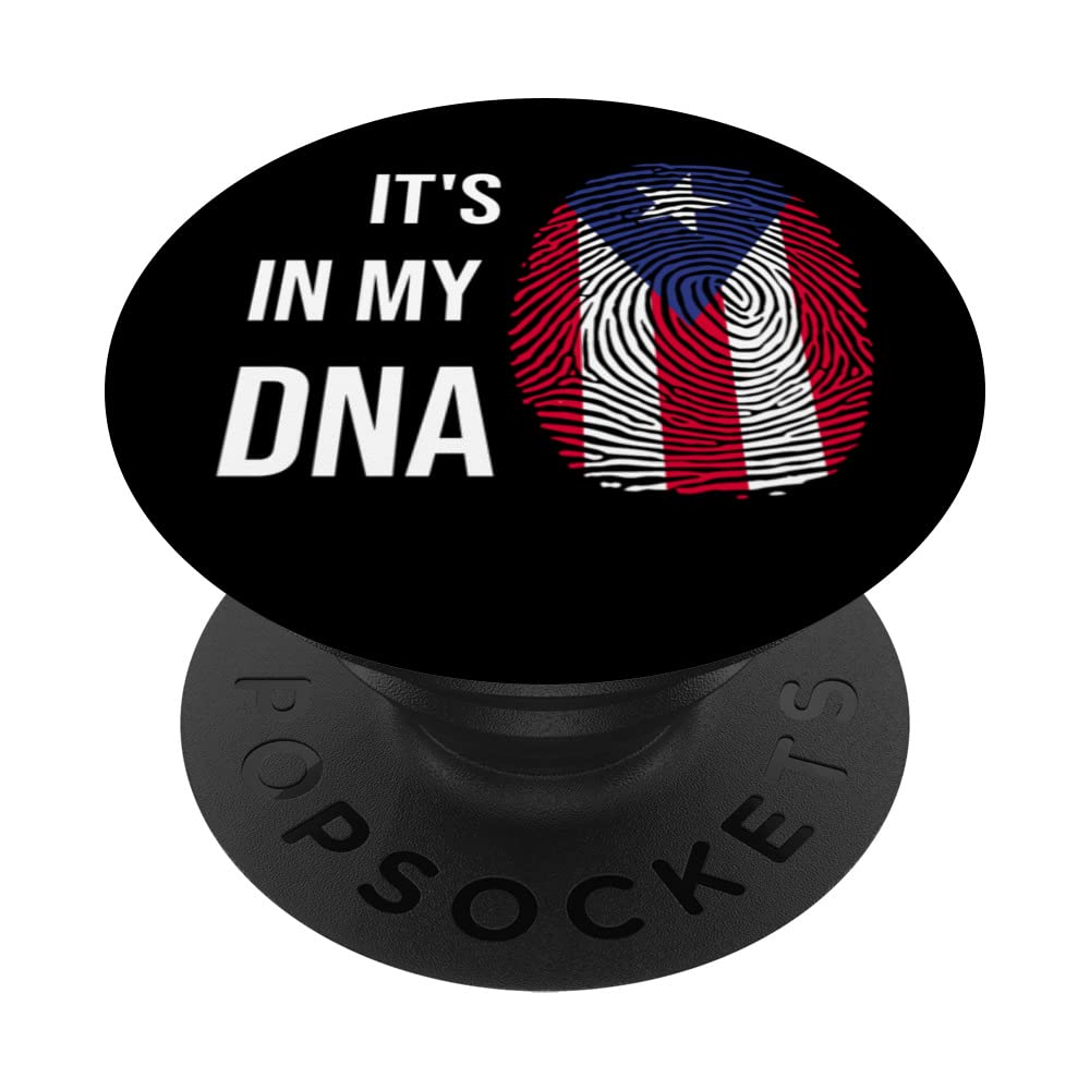 Puerto Rico DNA Caribbean Island Puerto Rico Flag Vacation PopSockets Swappable PopGrip
