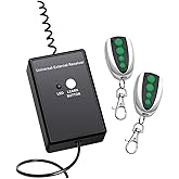 TOPENS ERM12 Universal External Receiver Kit with 2 Remotes for Garden Gate Systems, Remote Accessory for Outdoor Use