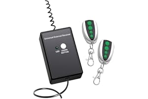 TOPENS ERM12 Universal External Receiver Kit with 2 Remotes for Garden Swing Sliding Gate Opener Systems, Remote Accessory for Outdoor Use