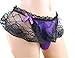 aishani Sissy Pouch Panties Men's Lace Skirted Mooning Bikini Briefs Underwear Sexy For Men (S, Purple)