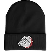 Bulldog Beanie Hat for Men, Funny Dog Head Embroidered Hat, Gifts