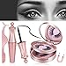 Magnetic Eyeliner and Lashes - 2 Pairs Reusable Magnetic Eyelashes & Magnetic Eyeliner with Tweezers Kit, Magnetic Lashes No Glue Needed