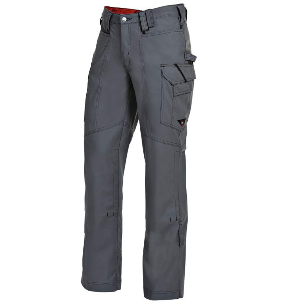 BP 1899-688-53-47/48 Fabric Blend with Stretch Work Trousers for Men, Waistband with Belt Loops, 54% Polyester/43% Cotton/3% Elastolefin, Dark Grey/Black, 47/48 Size