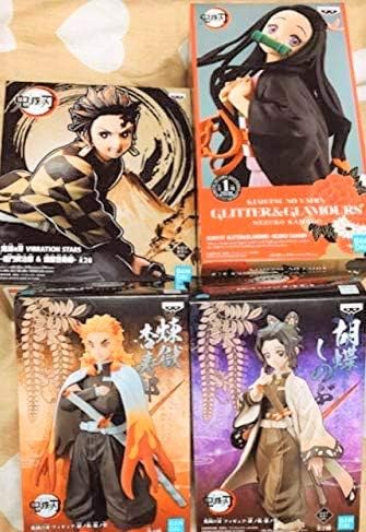 Amazon 鬼滅の刃 煉獄杏寿郎 竈門炭治郎 セピアカラー 竈門禰豆子 胡蝶しのぶ セピアカラー フィギュア 4点セット プライズ フィギュア ドール 通販