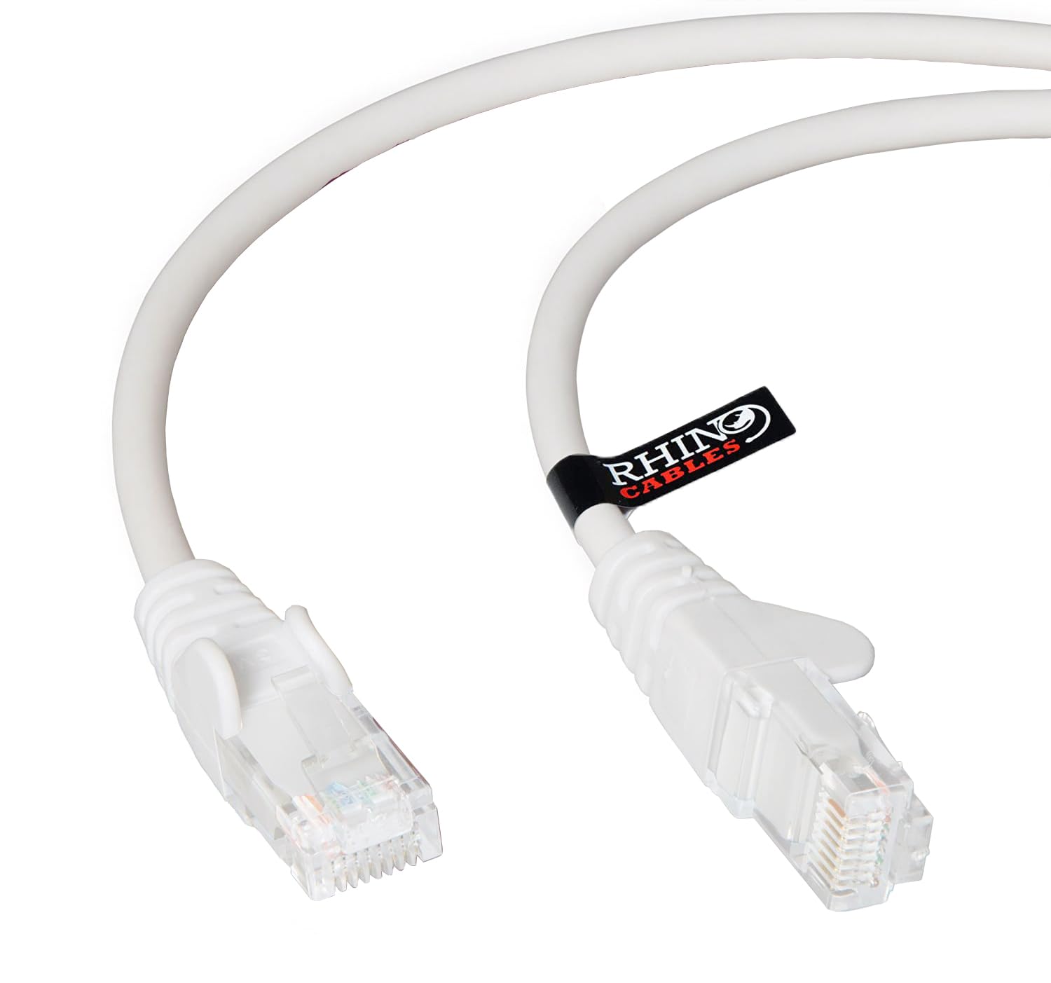 rhinocables CAT 5e High-Speed Ethernet Cable - Reliable LAN Network RJ45 Cable for Fast Internet & Data Transfer | Durable WiFi Broadband Cable for Gaming & Streaming, (40m, White, Pack of 1)