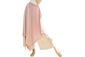 YOLAI Women's Casual Chiffon Pants Colour Blocking Dance Wide Legged Long Pants Practice Exercises Dance Training Pants