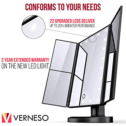 image for VERNESO Lighted Makeup Mirror with 22 LEDs - Vanity Mirror with Lights