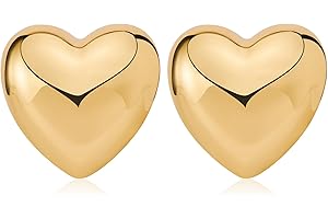 MUYAN Small Heart Stud Earrings for Women Love Heart Dainty Earrings Fashion Jewelry