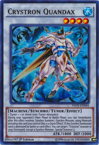 Yu-Gi-Oh! - Crystron Quandax (INOV-EN044) - Invasion: Vengeance - 1st Edition - Ultra Rare