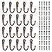 eBoot 20 Pieces Wall Mounted Hook Robe Hooks Single Coat Hanger and 50 Pieces Screws (Reddish Brown)