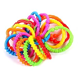 HAHA Baby Link-to-Go Connecting Rings Toy Hanging Stroller Car Seat Crib Playmat Attach Toys Infant Newborn Boy Girl…