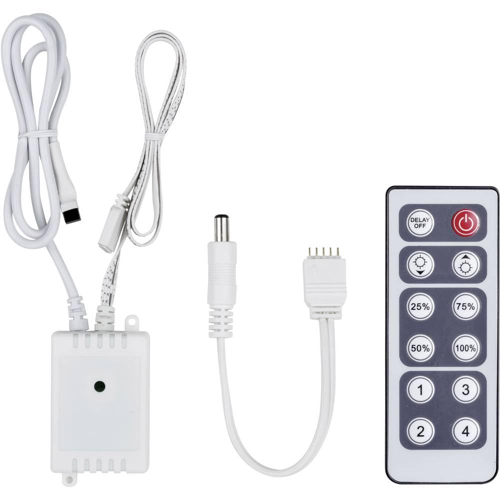 Paulmann 70683 MaxLED dim/Switch Controller for LED Strip Control for Single-Colour Strips incl. IR Remote Control max. 144W, White