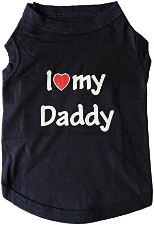 Pet Clothes,Pet Apparel Costumes Small Dog Shirt Cat Summer Shirt Cotton Clothes,Large Size,Blue Daddy