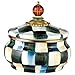 MacKenzie-Childs Enamel Squashed Pot Canister-Courtly Check 