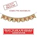 Be Merry Christmas Tree Garland | Holiday Bunting | Indoor/Outdoor Natural Burlap Banner
