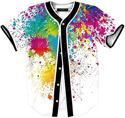 Unisex Baseball Jersey Short Sleeve 3D Print Tees