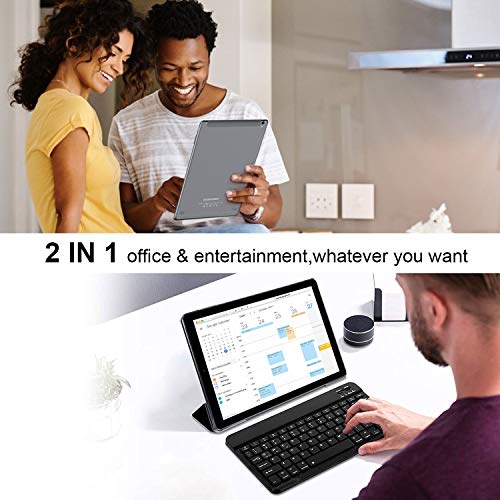 2 in 1 Tablet 10.1 inch Android 10.0 Tablets with Keyboard Mouse 4GB RAM 64GB ROM 128GB Expand, Dual Camera, Bluetooth, GMS Certified Tablet PC (10 Inch, WiFi Only, Black)