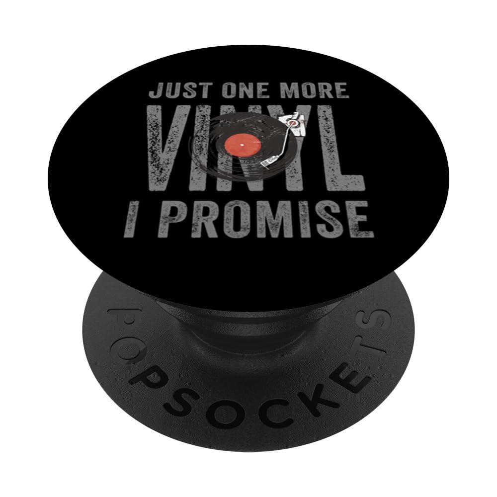 Retro Vintage Just One More Vinyl Record Player Collector PopSockets Adhesive PopGrip