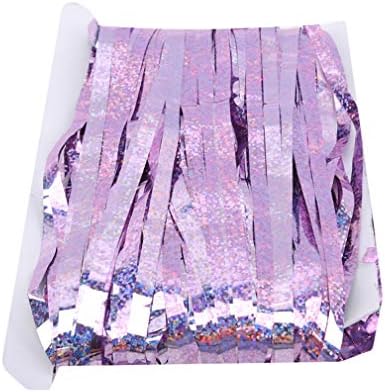 Largesoy タッセルカーテン フリンジカーテン キラキラ プロップス 写真背景 デコレーション 結婚式 誕生日飾り付け 華やかな金属感 ピンク