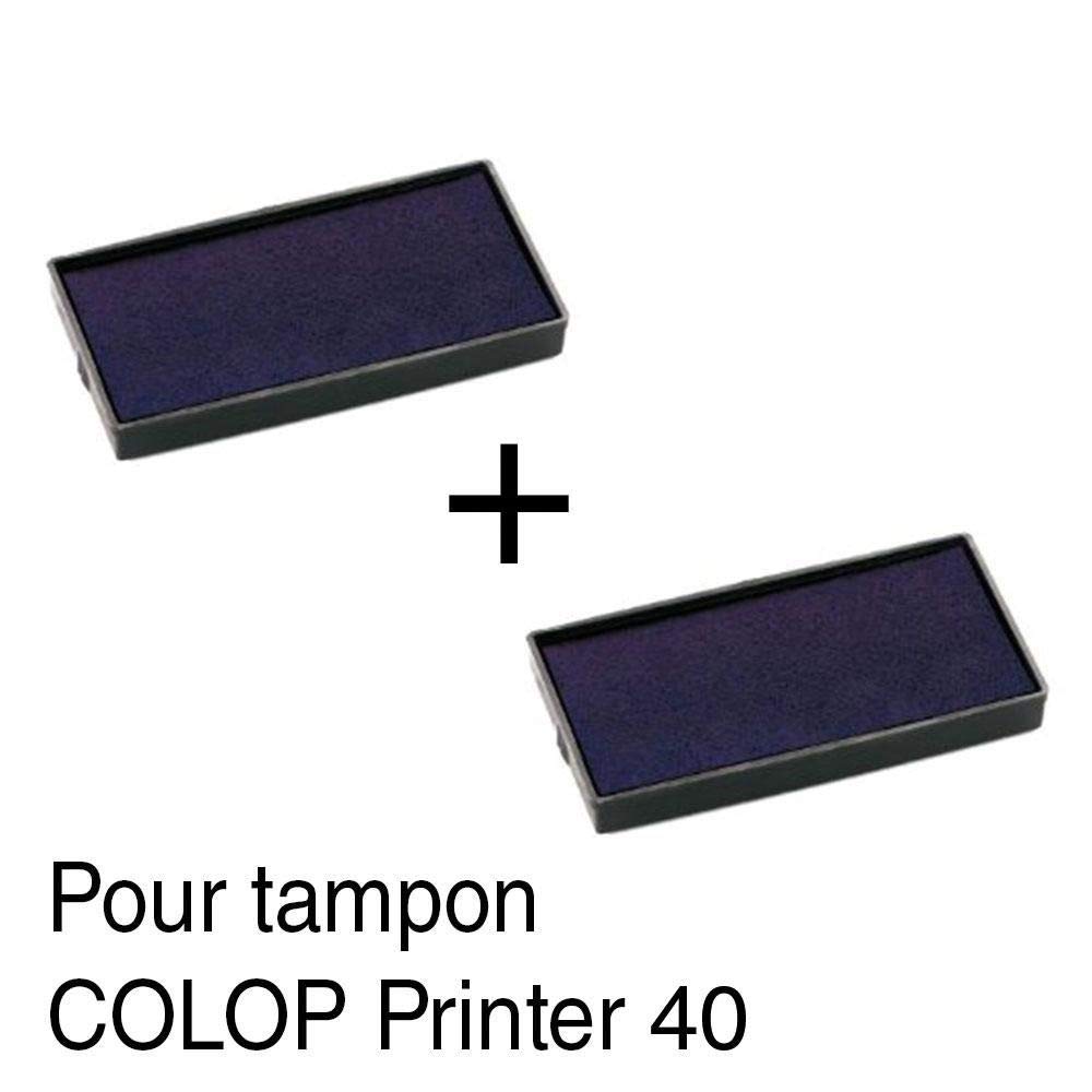 2 Colop Printer Stamp Refill Pads - 40 59mm x 23mm – Black