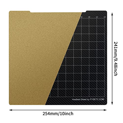 FYSETC Prusa Build Plate MK52 MK3S+ MK4 Spring Steel Surface Textured PEI+ PETCF DoubleSided