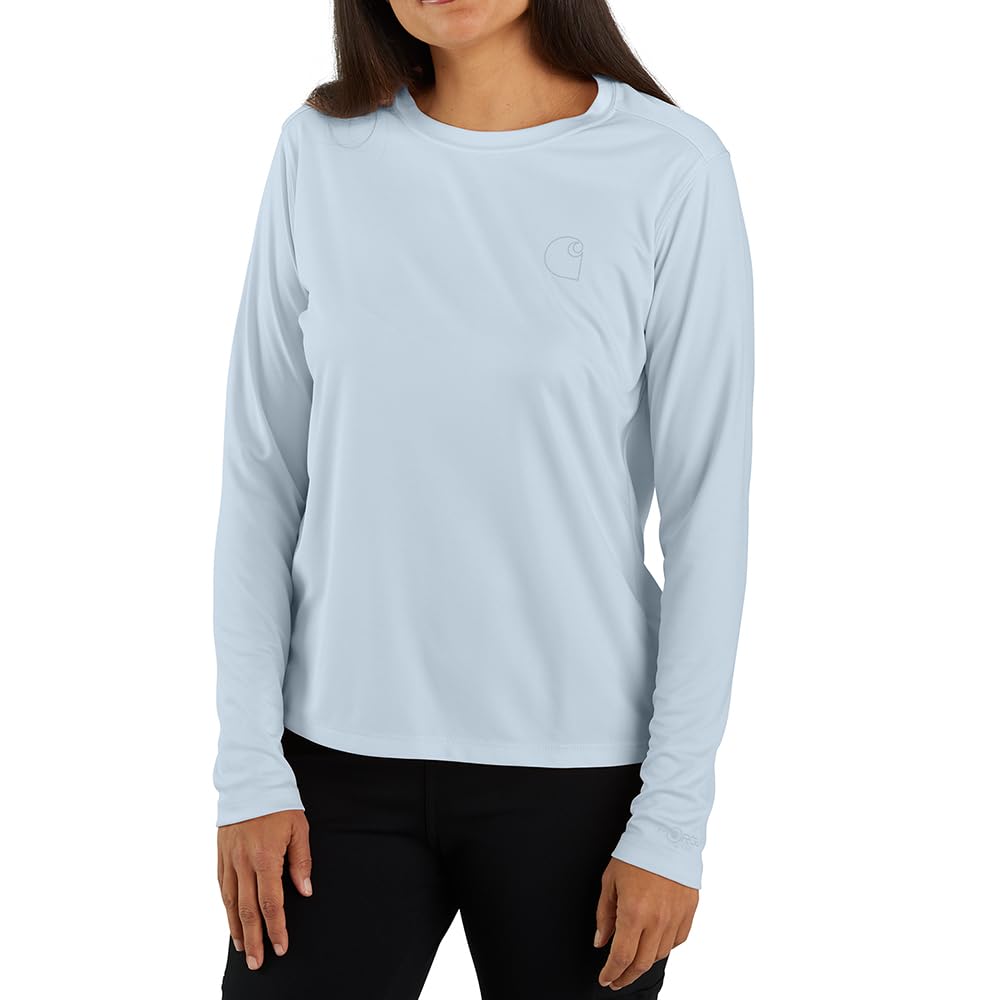 Carhartt Women’s Force Sun Defender Lightweight Long-Sleeve Graphic T-Shirt, Tradewind, Large